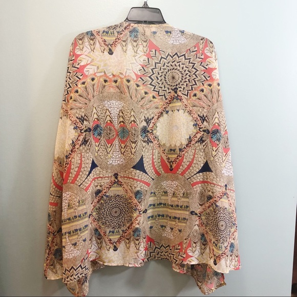 Umgee Pom Pom Tribal Kimono - Picture 2 of 6